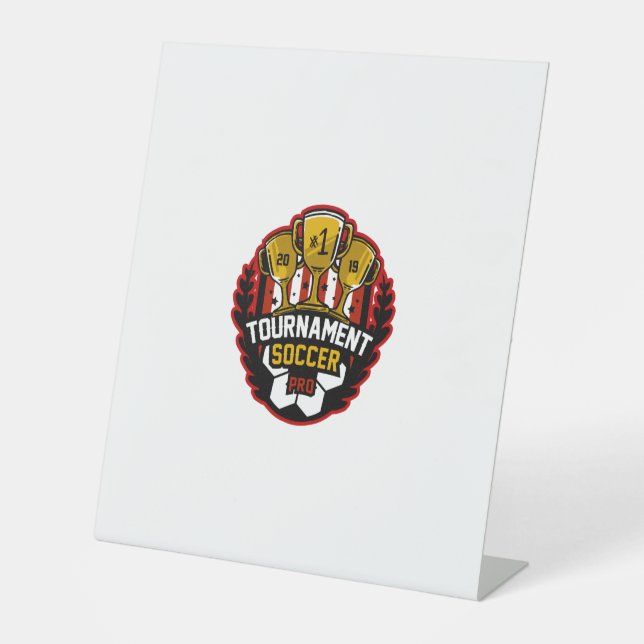 Turnierfußball Sockelschild (Vorderseite)