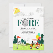 Turning FORE Golf Boy Golfing Par-tee 4. Geburtsta