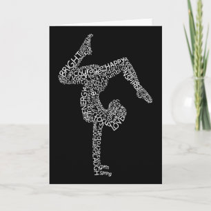 Turnkunst Typografie Lustiger Turner Handstand Fra Karte