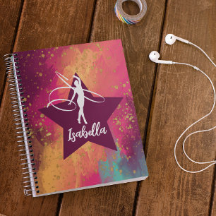 Turnmonogramm Name Gold Glitter  Notizbuch