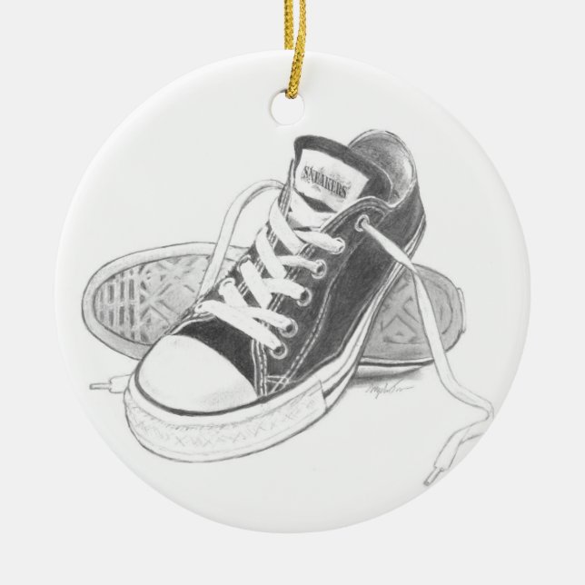 Turnschuh-Kunst-Verzierung Keramik Ornament (Vorne)