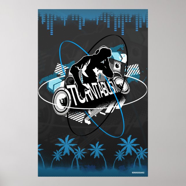 Turnstitut DJ Poster Tourne-disque de musique Disq (Devant)