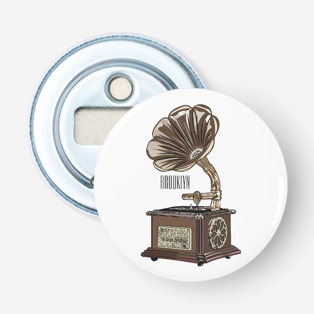 Turntable Cartoon Flaschenöffner (Vorderseite)