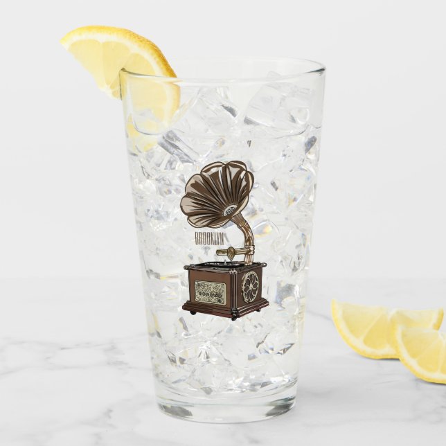 Turntable Cartoon Glas (Vorderseite Ice)