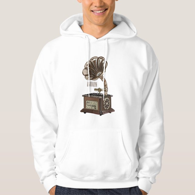 Turntable Cartoon Hoodie (Vorderseite)