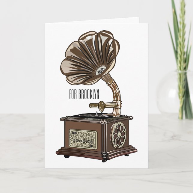 Turntable Cartoon Karte (Vorderseite)