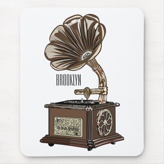 Turntable Cartoon Mousepad (Vorne)