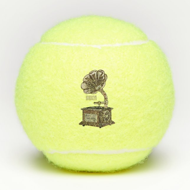 Turntable Cartoon Tennisbälle (Vorderseite)