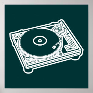 Turntable der Alten Schule Poster