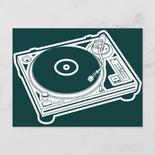 Turntable der Alten Schule Postkarte