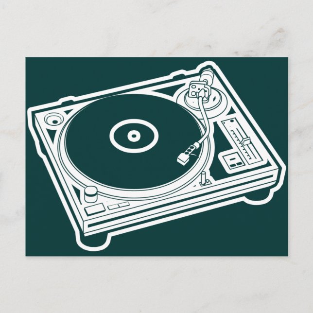 Turntable der Alten Schule Postkarte (Vorderseite)