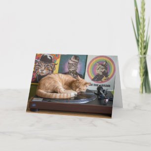 Turntable Tabby Faltkarte Karte