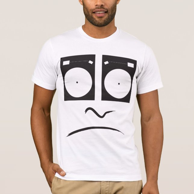 Turntable trauriges Face_1 T-Shirt (Vorderseite)