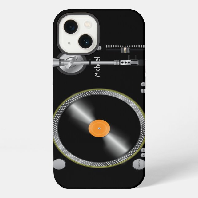 Turntable Vinyl Old School iPhone Hülle (Rückseite)