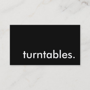 Turntable. Visitenkarte