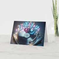 Turntable von Neon zum Geburtstag mit Vinyl Record
