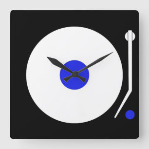 Turntable Wall Clock Quadratische Wanduhr