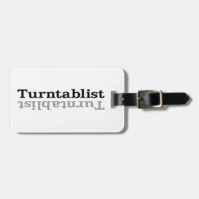 Turntablist ʇ sıklamʇɹ n gepäckanhänger (Vorderseite horizontal)