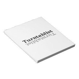 Turntablist ʇsılqɐʇuɹn⊥ notizblock