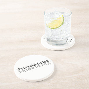 Turntablist ʇsılqɐʇuɹn⊥ sandstein untersetzer