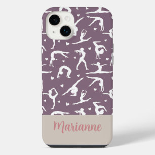 Turnübung Lila Benutzerdefinierter Name Girlie Mod iPhone 14 Plus Hülle