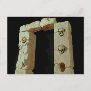 Türöffnung mit Skulls Postkarte
