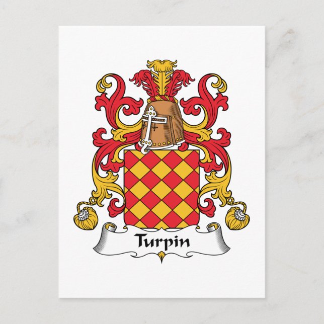 Turpin-Familienwappen Postkarte (Vorderseite)