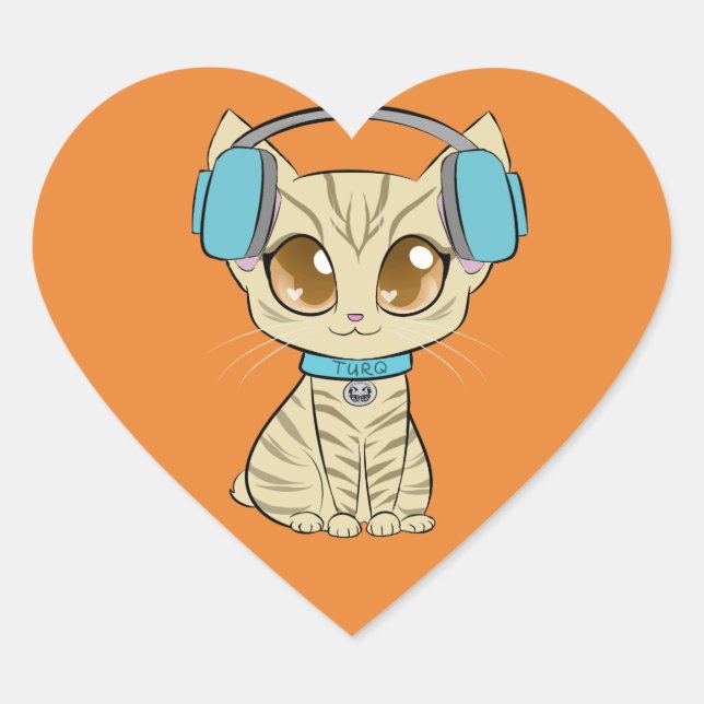 Turq Classic Heart Sticker (Vorderseite)