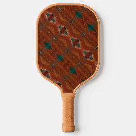 Turq & Coral Ikat Pickleball Schläger