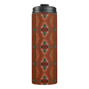 Turq & Coral Ikat Thermosbecher