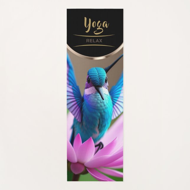 Turqoise Hummingbird - Yoga Mat Yogamatte (Vorderseite)