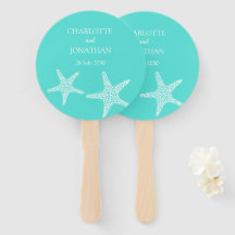 Turqoise Modern Tropical Starfish Beach Hochzeit