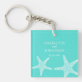 Turqoise Moderne Tropical Starfish Plage Mariage