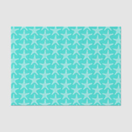 Turqoise Starfish Beach Summer Nautic Pattern Seidenpapier