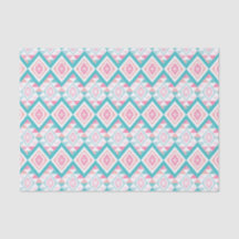 Turqoise und Pink Boho Aztec Muster