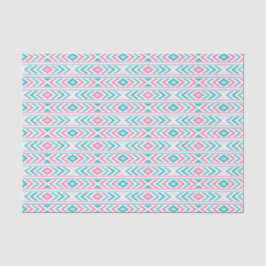 Turqoise und Pink Boho Aztec Muster Seidenpapier