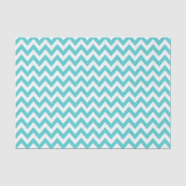 Turqoise ZigZag / Zickzack Muster Seidenpapier