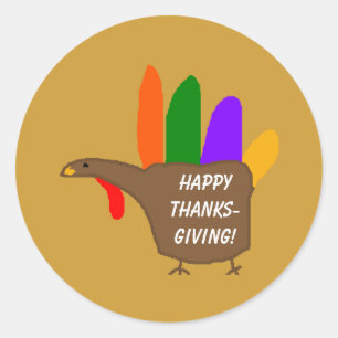 Turquie à la main - stickers Thanksgiving