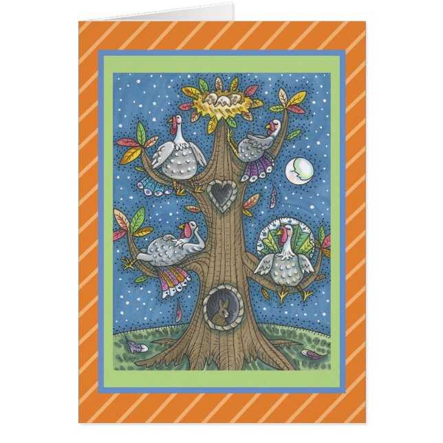 TURQUIE ARBRE MERCI HUMOUR DE LA CARTE DE SALUT VE (Devant)
