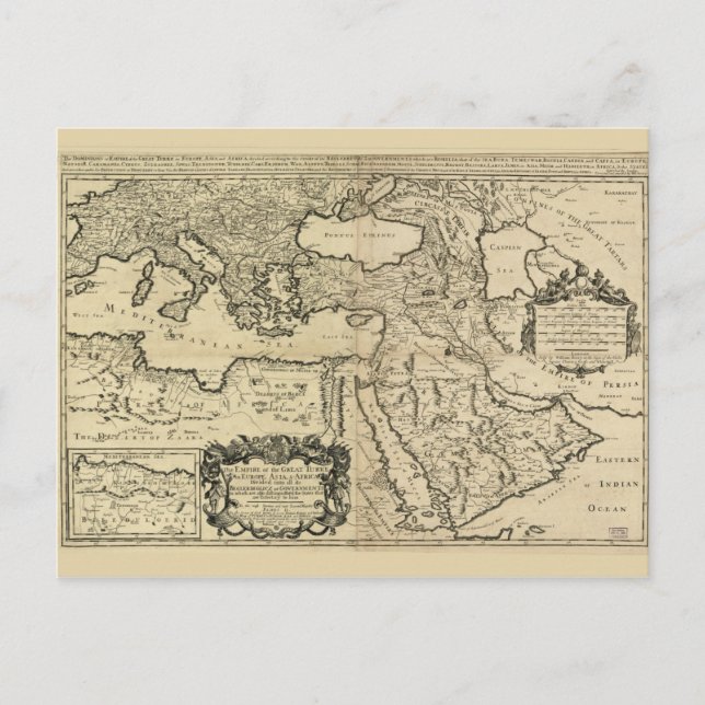 Turquie, carte de l'Empire ottoman (1680) (Devant)