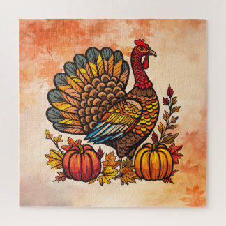 Turquie Citrouilles Thanksgiving Jigsaw Puzzle