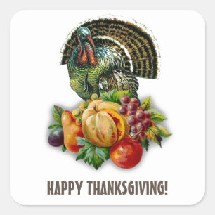 Turquie & Design Citrouille Stickers Thanksgiving
