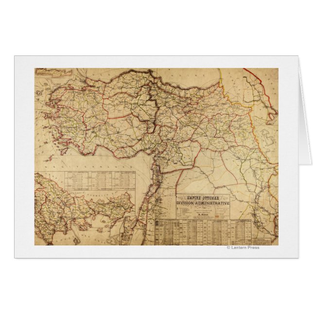 Turquie, Empire ottomanCarte panoramiqueTurquie (Devant horizontal)