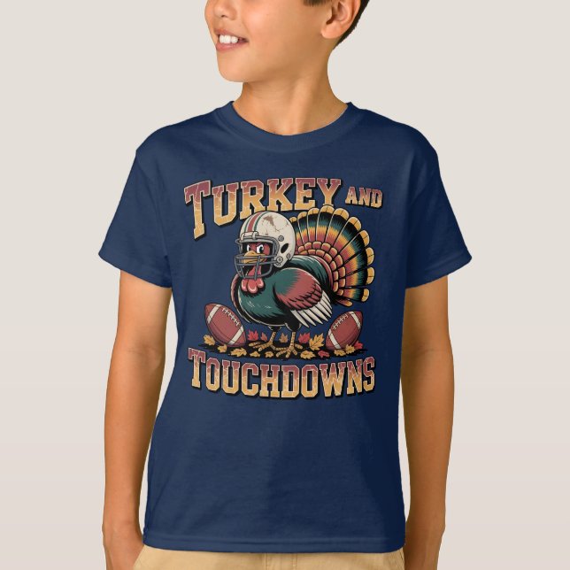 Turquie et Touchdowns Drôle T-shirt enfant de foot (Devant)
