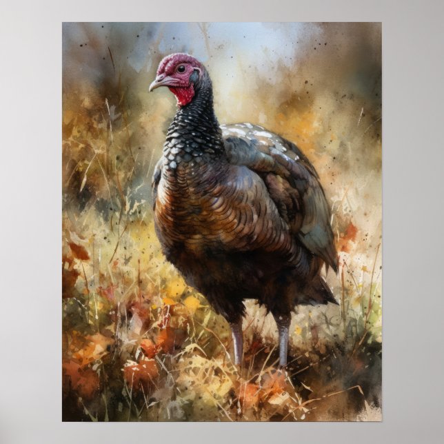 Turquie Farm Animal Art Imprimer Poster (Devant)