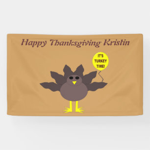 Turquie Heure Thanksgiving Bannière personnalisée