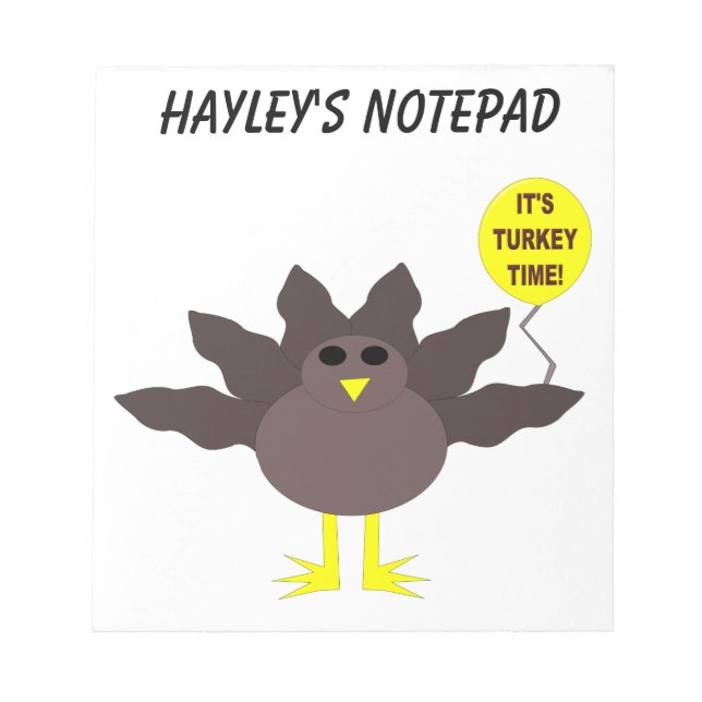 Turquie Heure Thanksgiving Carnet personnalisable (Devant)