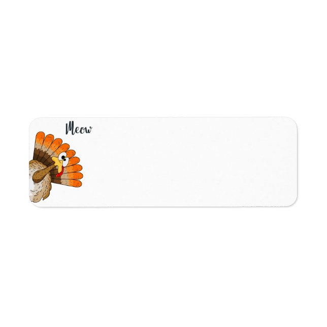 Turquie Meow Étiquettes de adresse (Devant)