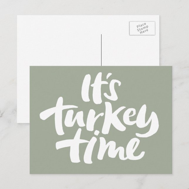 Turquie moderne Temps Thanksgiving Invitation (Devant / Derrière)