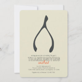 Turquie Wishbone Moderne Thanksgiving Invitation
